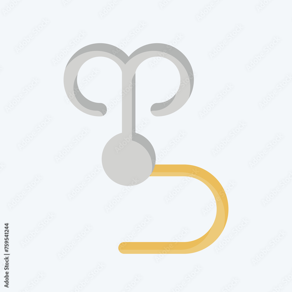 Icon Rope Hook. related to Ninja symbol. flat style. simple design editable. simple illustration