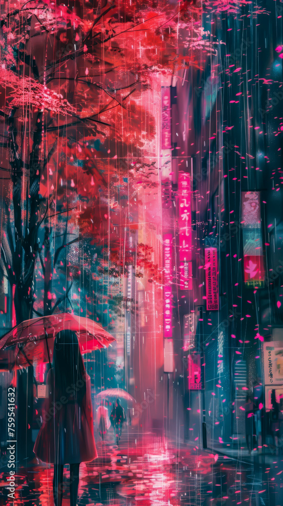 A rain that brings dreams instead of water. mobile phone wallpaper