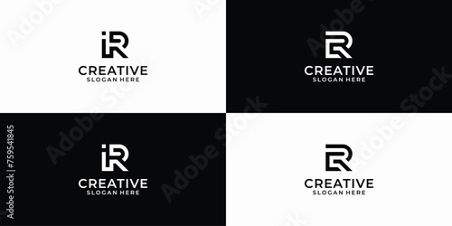 Set of letter r logo design
