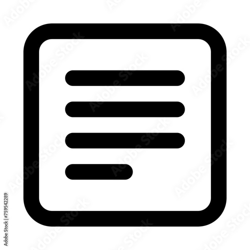 Words icon in outline style. Simple article vector illustration — pixel-perfect icon.