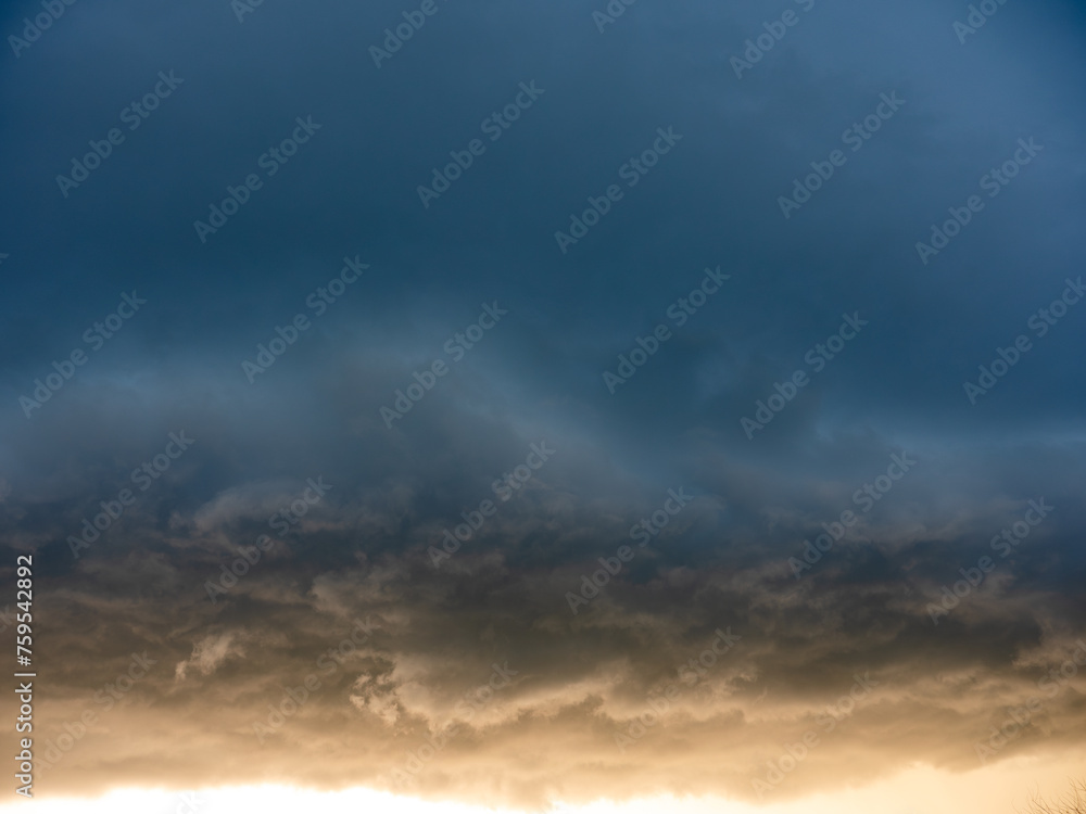 Fototapeta premium Gray Clouds Cover The Sun Light