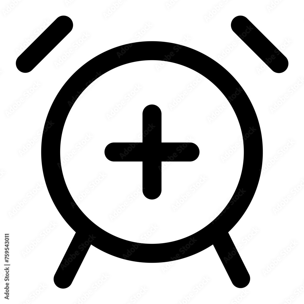 Fototapeta premium Create alarm icon in outline style. Simple reminder vector — Pixel-perfect icon.