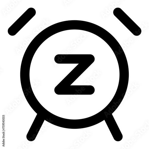 Alarm icon in outline style. Simple reminder vector — Pixel-perfect icon.