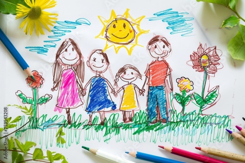 A child's heartfelt crayon ...