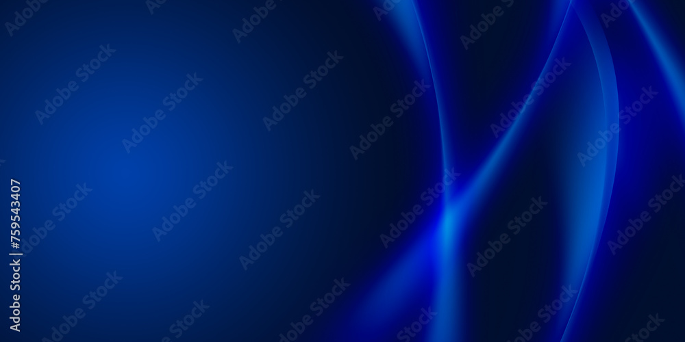 Graphic illustration, dark blue wallpaper. curved lines glowing colorful concepts. Modern digital technology background. Template for a website, cover, and background design.