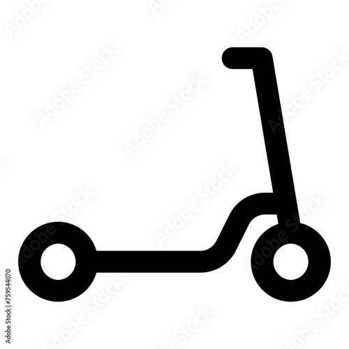 Icon of an autoped in outline style vector. Use for web, app, mobile design, infographic, etc photo