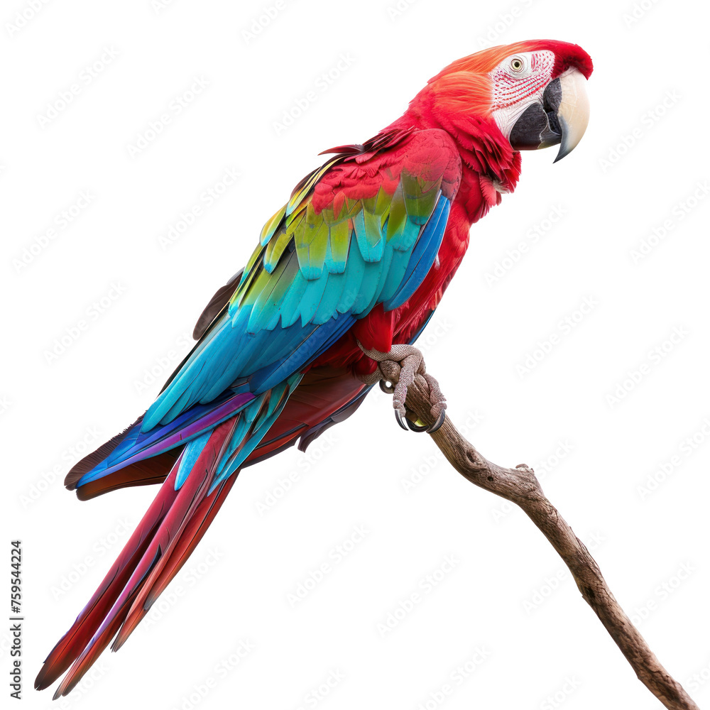 macaw on transparency background PNG
