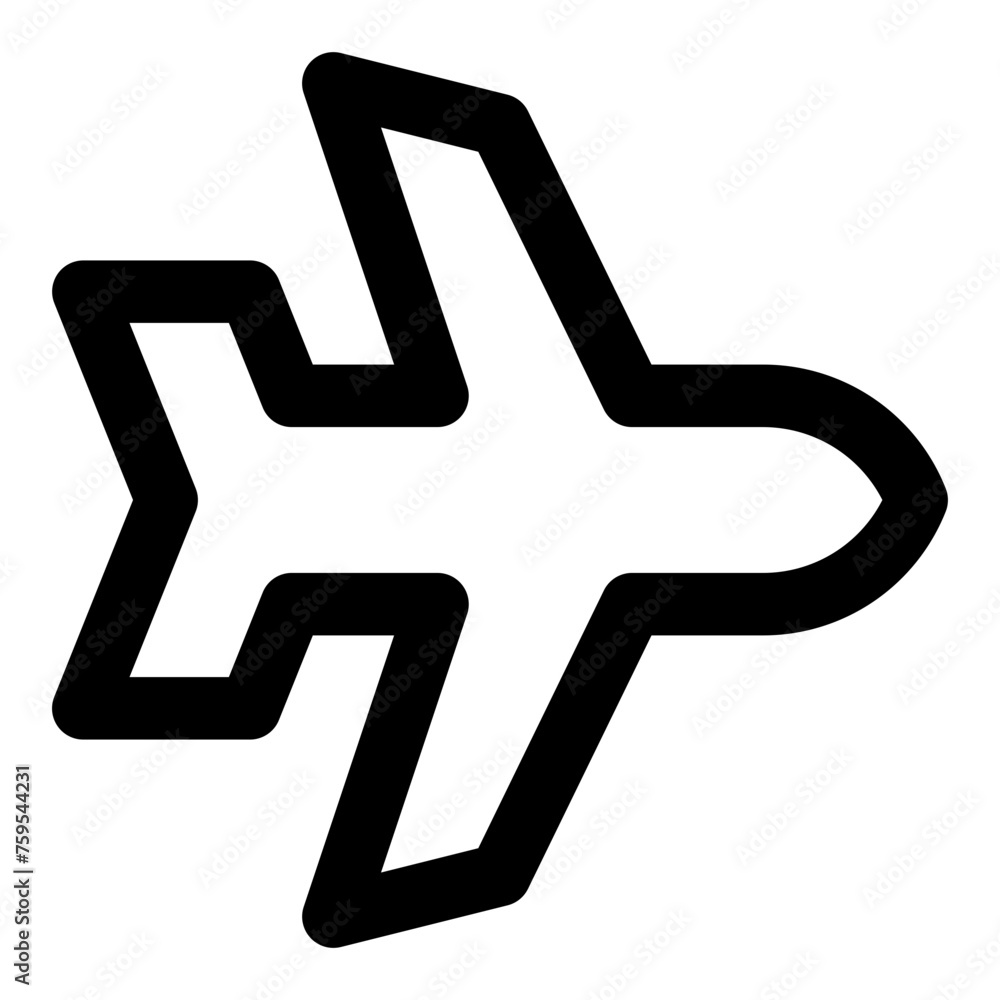 Plane vector line icon