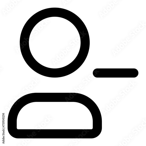 Icon of a remove user in outline style vector