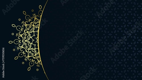 Luxury mandala background with golden arabesque pattern Arabic Islamic east style. Eid Style Decorative mandala. Mandala for your video background element.
