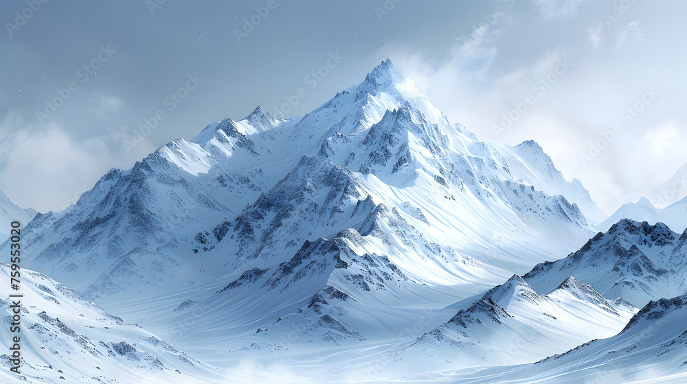 Obraz premium background hill white mountain