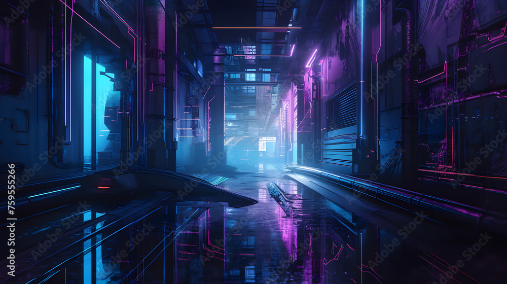 Imagining Cyberpunk: Abstract Artwork Infused with Sci-Fi Vibes Imagining Cyberpunk: Abstract Artwork Infused with Sci-Fi Vibes
