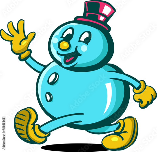 snowman mascot vector illustration (ID: 759555651)