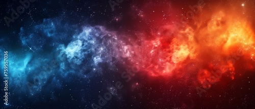  a colorful space filled with lots of stars and a bright light in the center of the image is a red, orange, and blue space filled with lots of stars.