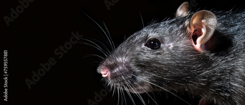  a close up of a rat's face with it's mouth open and it's eyes wide open.