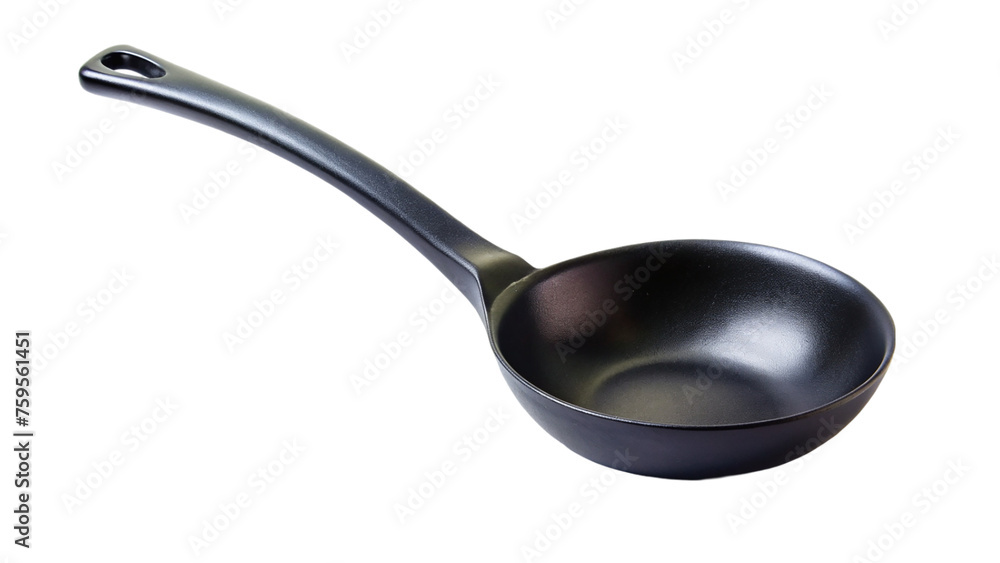 Black frying pan isolated on transparent background. Black frying pan isolated on transparent background.