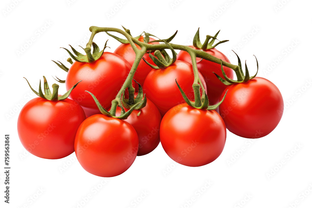 Group of Fresh Tomatoes on White Background. on a White or Clear Surface PNG Transparent Background. Group of Fresh Tomatoes on White Background. on a White or Clear Surface PNG Transparent Background.
