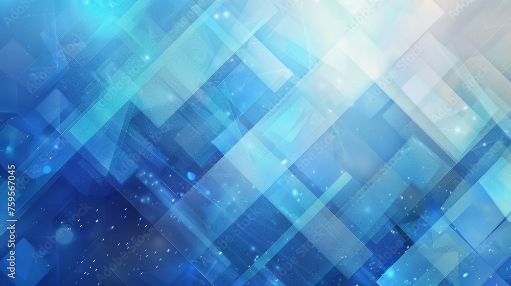 Abstract Blue Squares on Dark Blue Background Abstract Blue Squares on Dark Blue Background