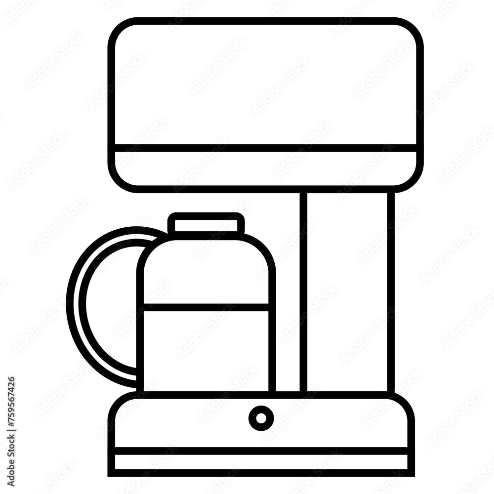 Coffee machine vector line icon. suitable for the coffee theme. line, outline, black, cafe, drink, machine. flat vector illustration. Coffee machine vector line icon. suitable for the coffee theme. line, outline, black, cafe, drink, machine. flat vector illustration.