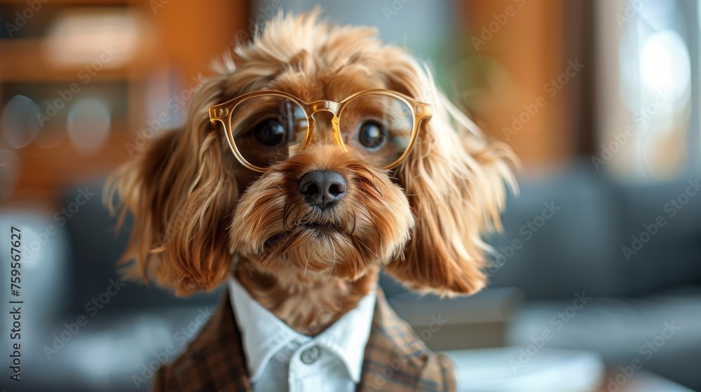 ビジネススーツを着た犬のポートレート,Generative AI AI画像 - obrazy, fototapety, plakaty 