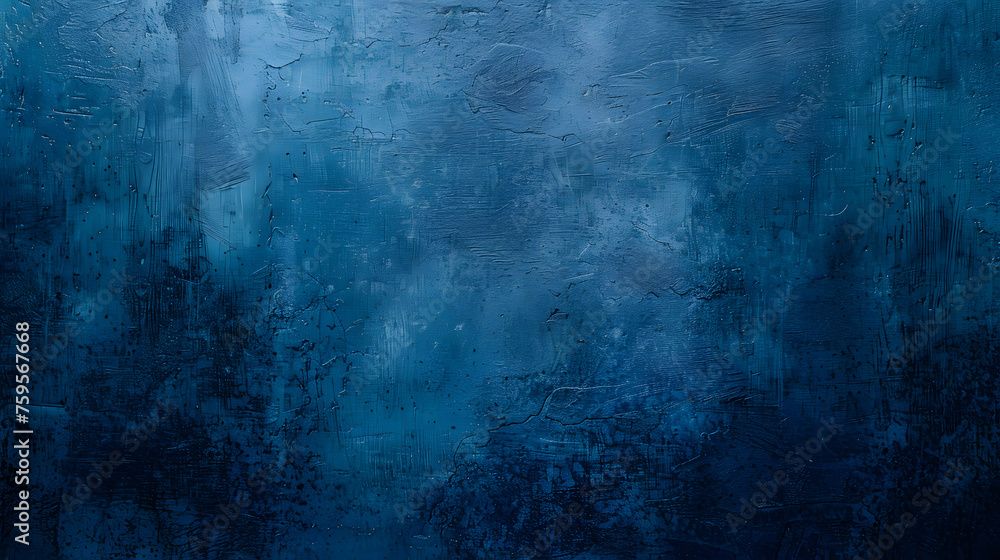 Pared de cemento enlucido y pintado de azul, fondo abstracto azul