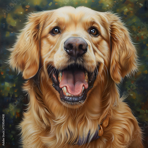 The Huge Smile of a Goldie generative ai