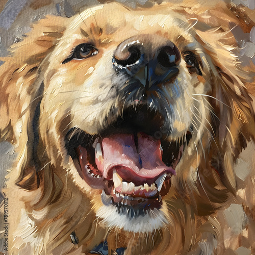 The Huge Smile of a Goldie generative ai