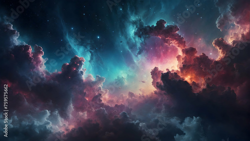 Dreamy Nebulas concept Cosmic Clouds and Stardust