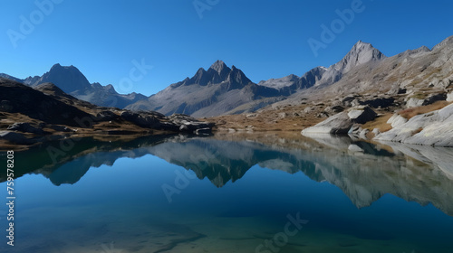 Mesmerizing composition of a serene mountain landscape