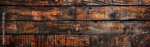 Close-Up of Wooden Wall With Painting