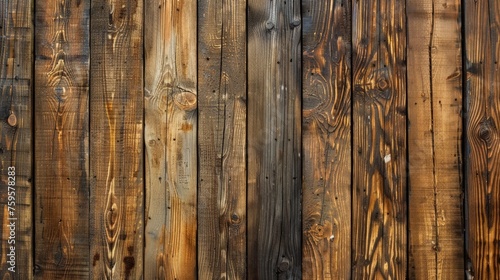 Close-Up of Wooden Fence Boards © BrandwayArt