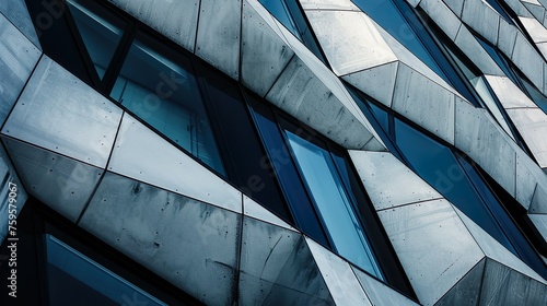 Abstract patterns created by urban architecture photo