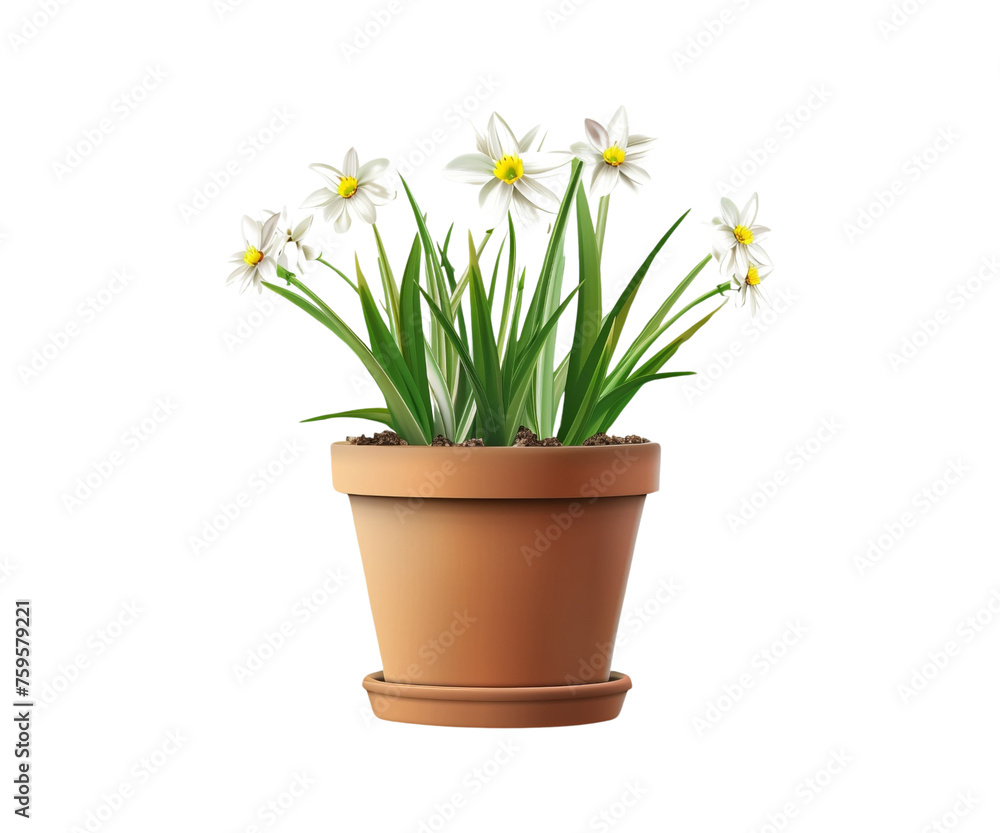 daffodils in a pot