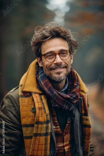 Handsome smiling  happy and pleased stoic man with positive vibes. Portrait of a joyful young man with beautiful hair and fashionable clothes.