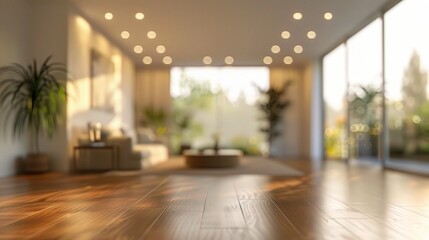 blur image of modern living room interior