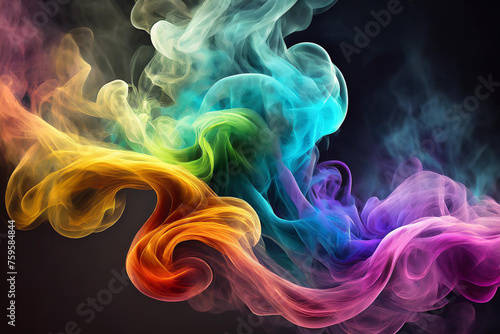 Abstract colorful smoke background