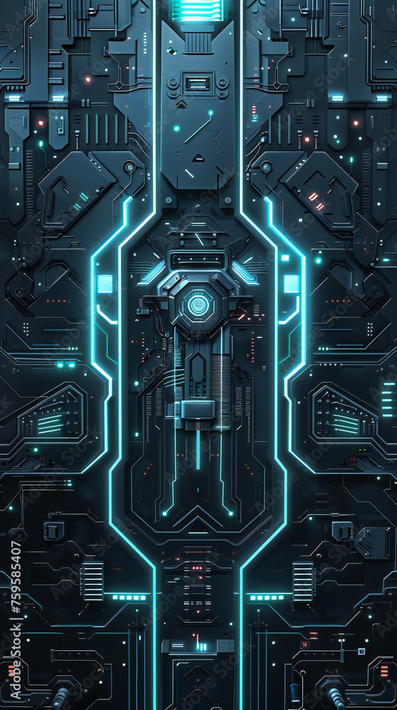 Black and light blue futuristic cyberpunk element background