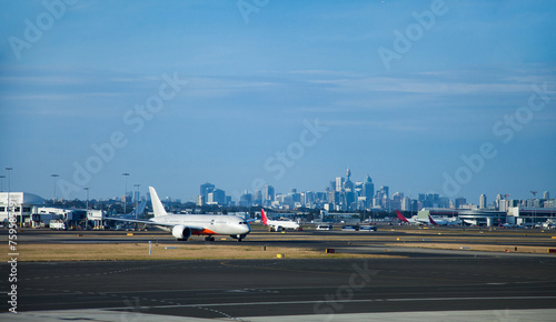 Aeroplanes on the ground at Sydney airport