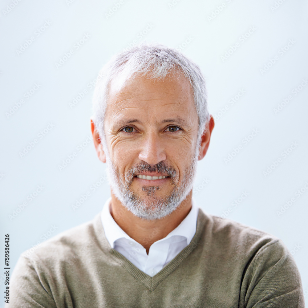 Professional, portrait and happy business man in office, startup company or creative agency. Designer, entrepreneur and face of mature male for senior management, leader or development in workplace Professional, portrait and happy business man in office, startup company or creative agency. Designer, entrepreneur and face of mature male for senior management, leader or development in workplace