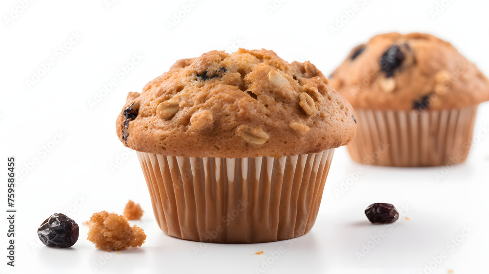 muffin on white background