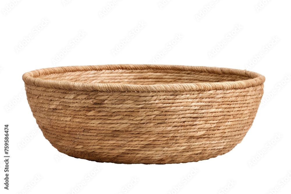 Woven Basket on White Background. on a White or Clear Surface PNG Transparent Background. Woven Basket on White Background. on a White or Clear Surface PNG Transparent Background.
