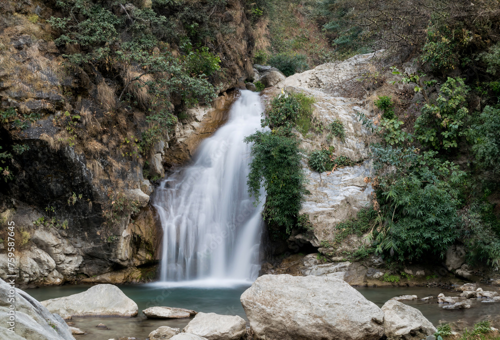 beautiful waterfall in a forest beautiful waterfall in a forest