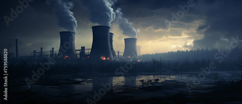 Cooling towers of nuclear power station 