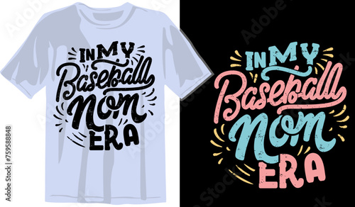 Baseball shirt design, baseball typography vector tshirt design template Pro Vector