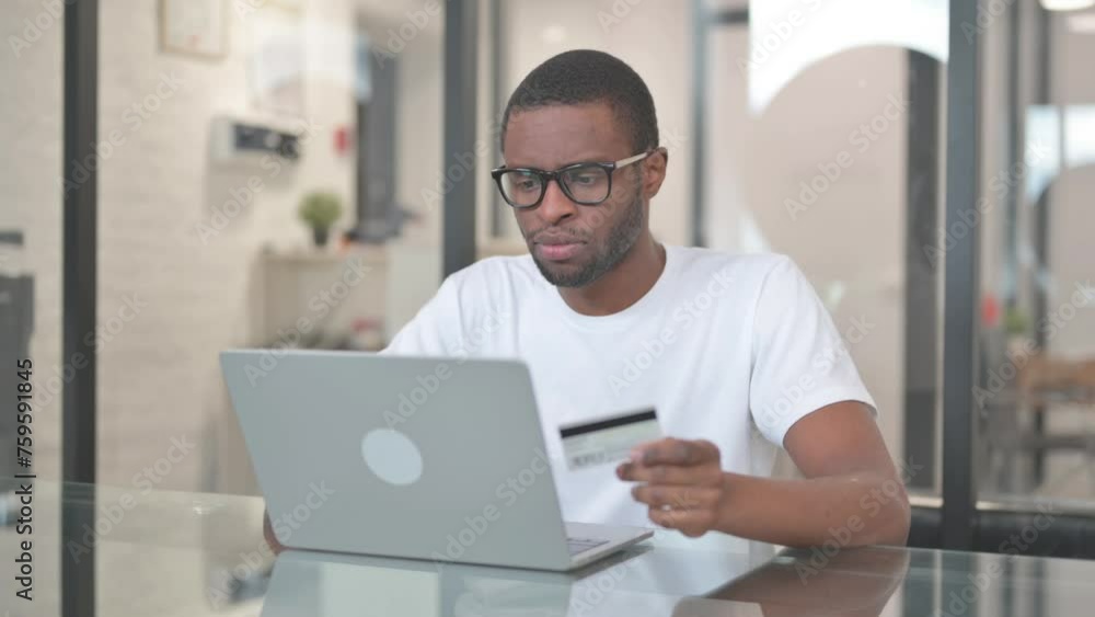 African American Man Upset with Online Shopping Failure African American Man Upset with Online Shopping Failure