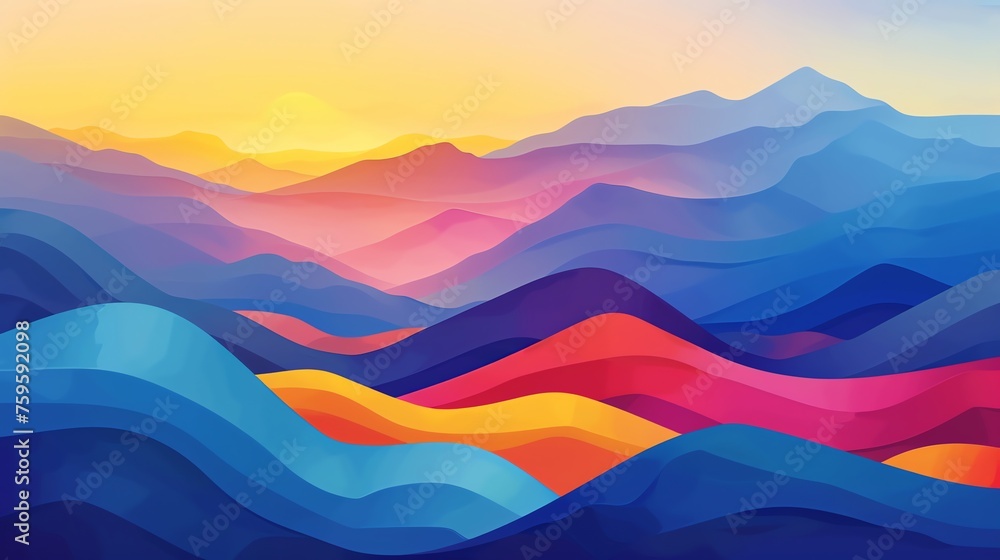 Abstract design colorful wave pattern background