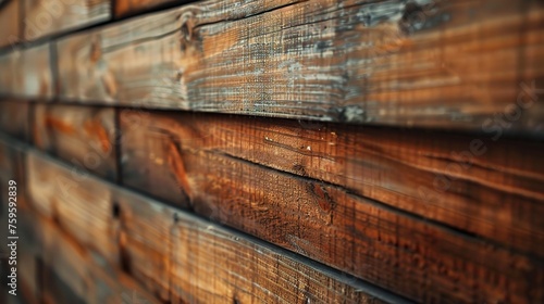 close up of wall made of wooden planks photo