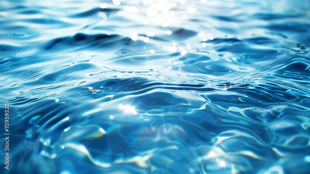 blue water with sunlight on natural background blue water with sunlight on natural background