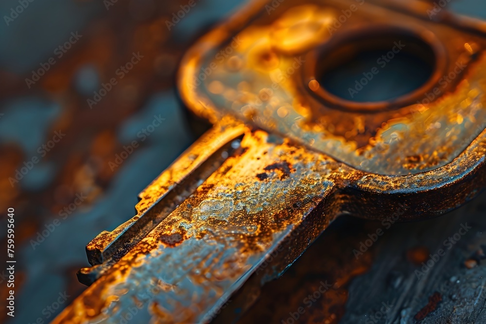 Rusty Key in Golden Light A Tale of Timeworn Elegance Rusty Key in Golden Light A Tale of Timeworn Elegance