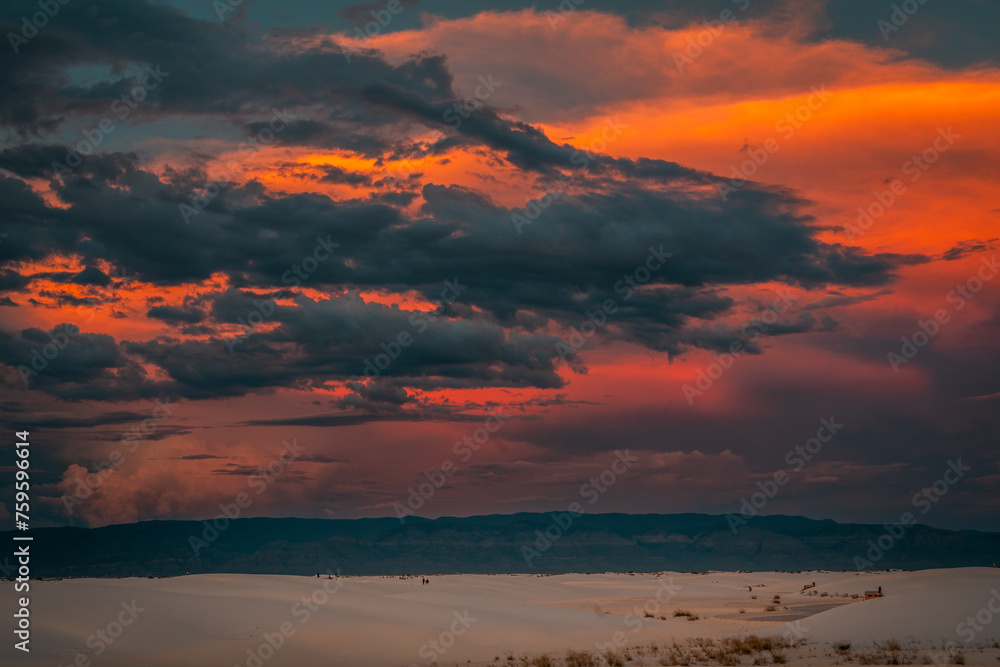Sunset at White Sands National Park, New Mexico. Sunset at White Sands National Park, New Mexico.